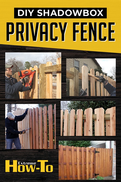  a DIY project on how to build a shadowbox privacy fence