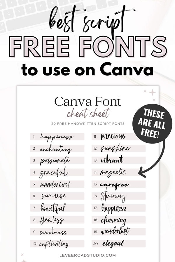 Best Script Fonts in Canva - Canva Templates