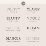 a variety of slab serif fonts and calligraphy examples available through Canva's font collection